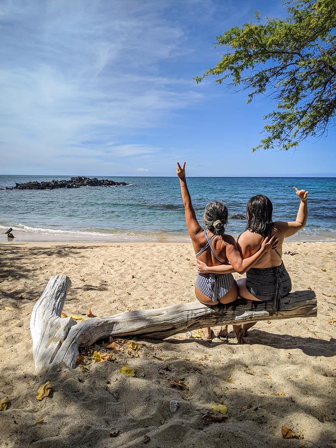 2 women at the beach